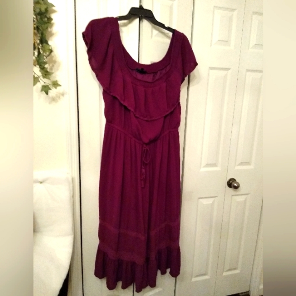 Lane Bryant Burgundy Dress-Size 18-20